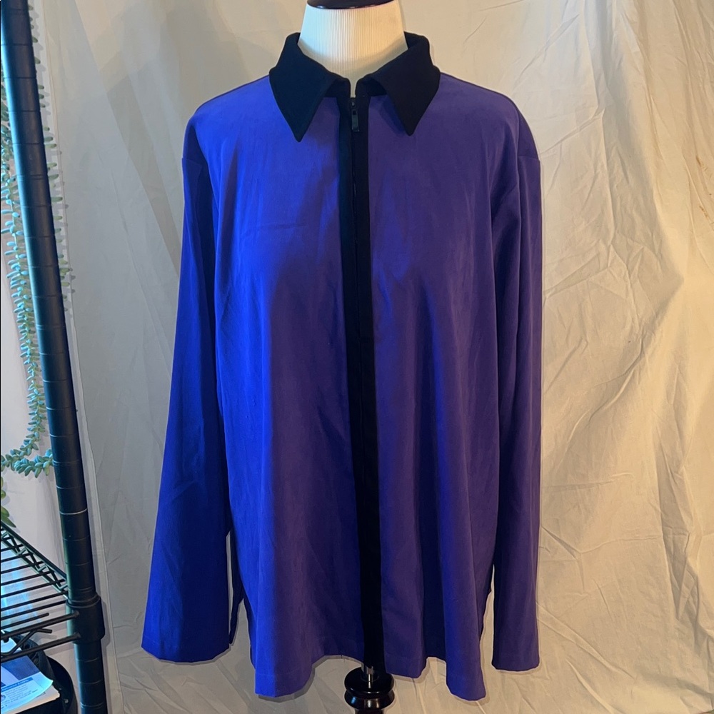 Elementz Purple Lightweight Shirt Jacket with Black Trim